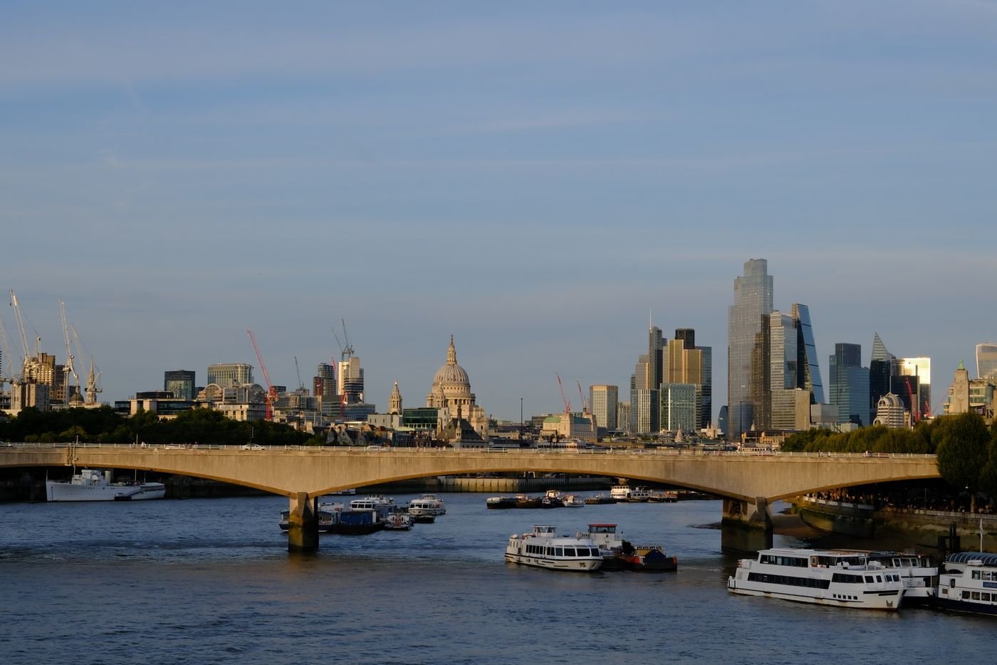 London skyline and river