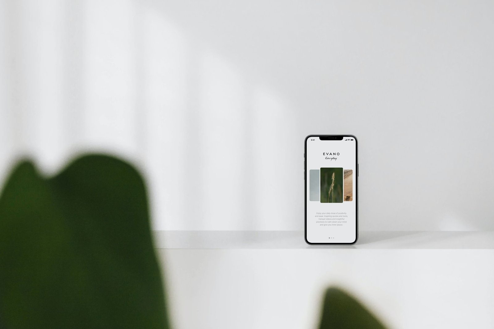 Smartphone resting on a desk